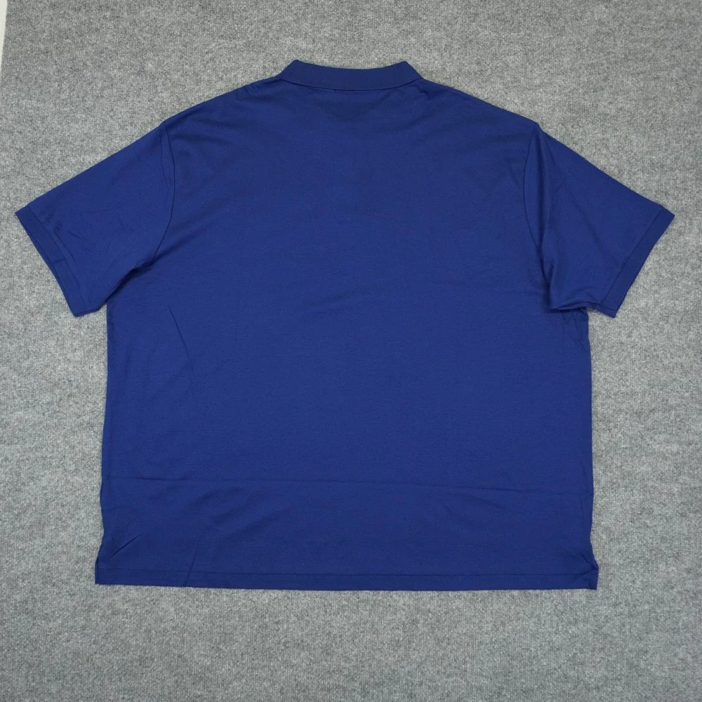 Polo Ralph Lauren Polo Shirt Men 4XB Blue Short Sleeve Classic Fit Flesh Pony